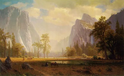 Vue vers le haut de la vallée de Yosemite